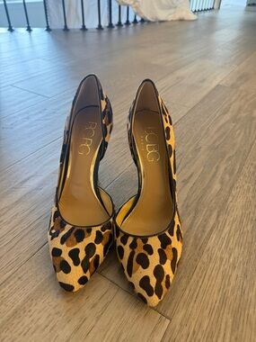 BCBG Leopard-Print Pointed Toe Pumps - Brown, Black